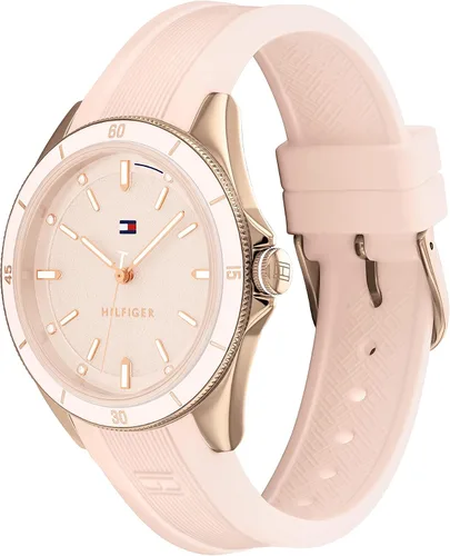 Miniatura 2 de Tommy Hilfiger Reloj de cuarzo dorado clavel para mujer con correa de silicona rubor 19 Modelo 1782479 Blush Reloj de cuarzo