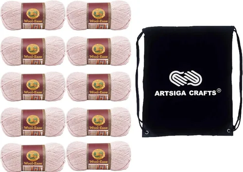 Miniatura 11 de Lion Brand Wool Ease Canyon Sunset 620-003 (3-Skeins - Mismo Lote de Tinta) Estambre Medio #4 Acrílico, Hilo de Lana para Crochet y Tejido con Bolsa