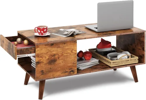 Miniatura 18 de WLIVE Mesa de centro con tapa elevable para sala de estar, mesa de centro pequeña con almacenamiento, estante ajustable y compartimento
