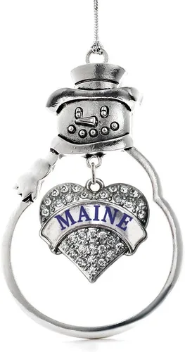 Miniatura 220 de Inspired Silver - Big Sis - Adorno de Navidad plateado - Adorno de árbol de Navidad con dije de corazón con circonita cúbica - Decoración colgante