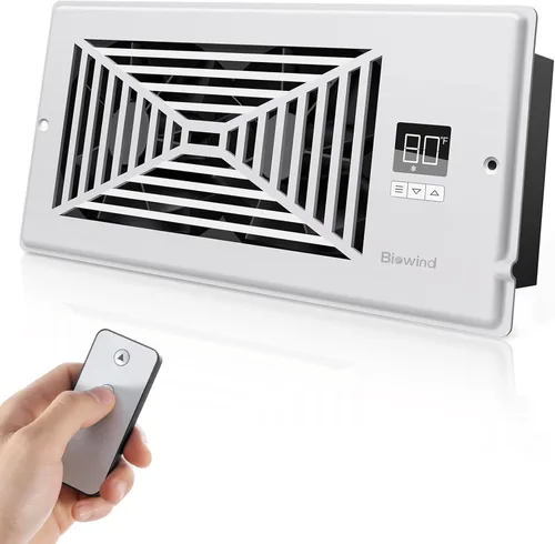 Miniatura 14 de BIOWIND Ventilador silencioso de refuerzo de registro se adapta a agujeros de registro de 4" x 10", ventilador de salida de aire acondicionado de 10