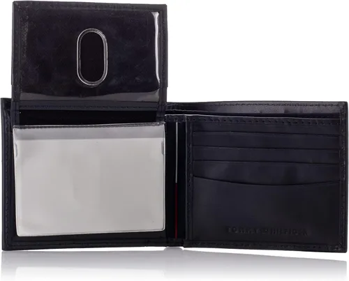 Miniatura 4 de Tommy Hilfiger Cartera de cuero genuino para hombre con múltiples ranuras para tarjetas
