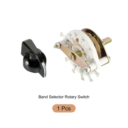 Miniatura 6 de Selector de interruptor giratorio de canal de banda 1P6T 1 polo 6 posiciones, cubierta simple
