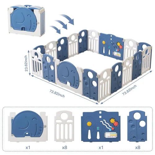 Miniatura 3 de LulliSpace Corralito para Bebés, para Niños y Niños Pequeños, Centro de Actividades para Niños, Patio de Juegos de Seguridad, Cerca para Bebés