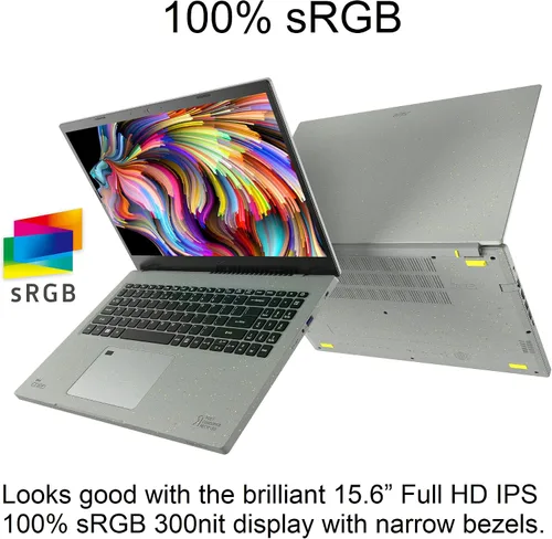 Miniatura 5 de acer Aspire Vero AV15-51-5155 PC verde Pantalla FHD IPS de 15.6 pulgadas Intel Core i5-1155G7 Gráficos Intel Iris Xe DDR4 de 8 GB SSD
