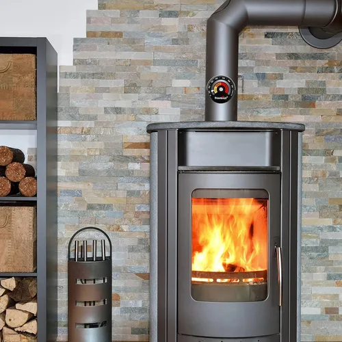 Miniatura 6 de Stanbroil Termómetro de madera magnético del tubo de la estufa, metro de temperatura del tubo de combustión para el tubo de madera de la chimenea