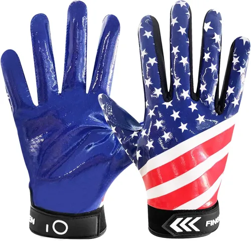 Miniatura 11 de FINGER TEN Guantes receptores de fútbol para hombre, ultra pegajosos y antideslizantes para un apoyo y protección superiores, agarre elegante
