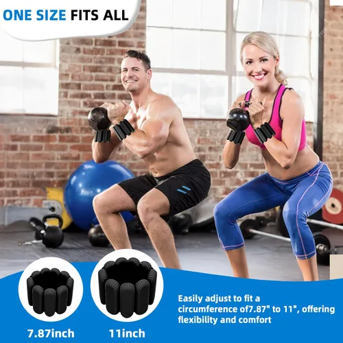 Miniatura 6 de Pesas de tobillo para mujeres y hombres, pulsera de entrenamiento con peso ajustable para muñeca para entrenamiento en casa, entrenamiento