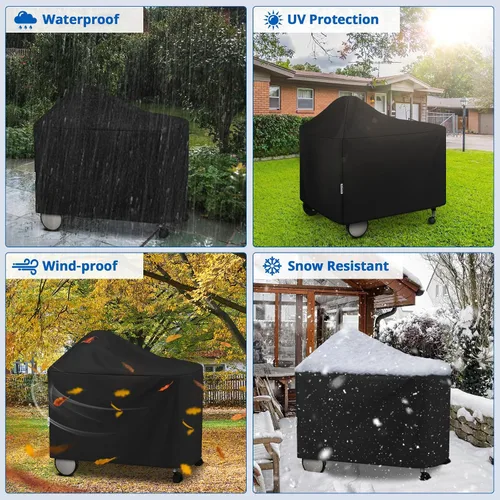 Miniatura 6 de SunPatio Funda impermeable para parrilla Weber de 22 pulgadas para parrilla Weber Performer Premium Deluxe, RecTeq, Char-Griller, en comparación