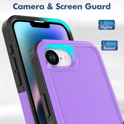 Miniatura 264 de Jeylly Funda para iPhone SE/Funda para iPhone 5S, Exterior de Plástico Duro que Absorbe Golpes + Interior de Silicona de Goma Defensor contra