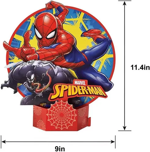 Miniatura 2 de Spider-Man - Decoración de mesa Wonder, 11.4 pulgadas (paquete de 1), material duradero, perfecto para fanáticos de superhéroes y celebraciones
