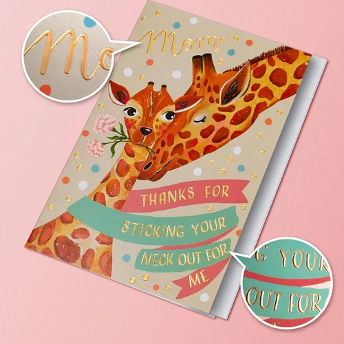 Miniatura 6 de Prims & Flourish Tarjetas del día de la madre, paquete de 24 tarjetas para el día de la madre de 4 x 6 pulgadas para mamá con sobres, jirafa