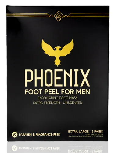 Miniatura 2 de Paquete de 2 Phoenix Foot Peel para hombre, extra grande, extra fuerte, tratamiento exfoliante para pies secos, removedor de callos, sin perfume