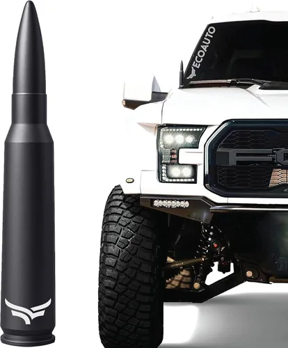 Miniatura 14 de EcoAuto Badass Bullet - Antena de repuesto para Dodge Ram y Ford F150 F250 F350 Super Duty Raptor Bronco Trucks – Diseño antirrobo – Antena de radio
