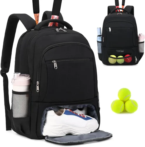 ACESAK Mochila de Tenis Bolsa de Tenis para Mujeres Hombres - Bolsa de Tenis Capacidad para 2 Raquetas, Bádminton Squash, Paletas Pelotas Pickleball