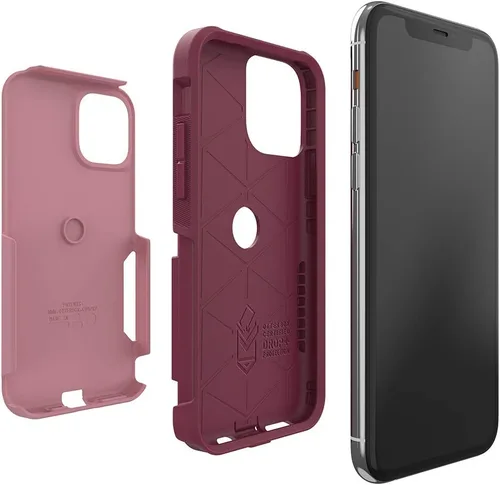 Miniatura 4 de OtterBox - Funda para iPhone 11, serie Commuter Pro Max CUPIDS WAY (ROSA ROMADO/ROJO PLUM)