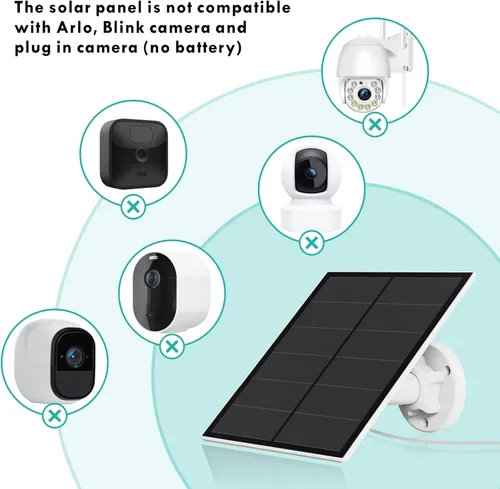 Miniatura 3 de Panel solar de 5 W para cámara de seguridad al aire libre, cargador de panel solar USB de 5 V compatible con cámara de batería recargable