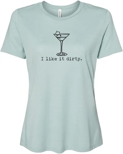 Miniatura 11 de Cute Women's Screen Printed Crew Neck Tee, Shirts With Sayings, Dusty Blue or Olive