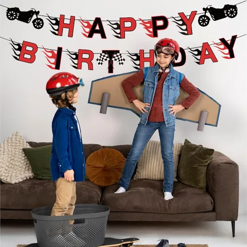 Miniatura 3 de Cartel de feliz cumpleaños, decoraciones para fiestas de cumpleaños, baby shower, niños y hombres, suministros para fiesta de cumpleaños (B)
