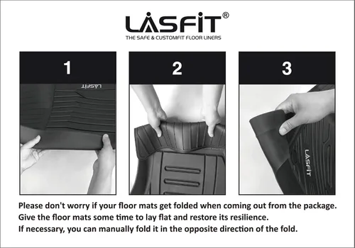 Miniatura 7 de LASFIT Alfombrillas de Piso Compatibles con Nissan Armada 2017-2018 / Infiniti QX56 2011-2013 / Infiniti QX80 2014-2018, TPE Para Todo Clima Ajuste