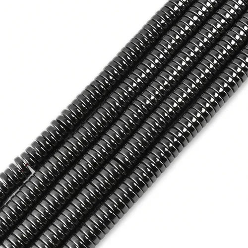 Miniatura 22 de HAAMIIQII 35 piezas de cuentas de gema suelta de hematita negra natural de 12 mm en forma circular, cuentas de piedra espaciadora para hacer