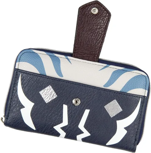 Miniatura 4 de Star Wars Ahsoka Tano - Cartera con cierre de cremallera completa con bolsillo técnico y correa para la muñeca