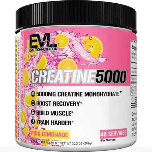 Miniatura 11 de Evlution Nutrition Creatine 5000 - Apoya una recuperación más rápida, crecimiento muscular magro y rendimiento - Polvo antes y después del Sin sabor.