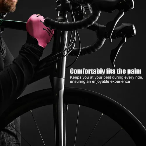 Miniatura 7 de Guantes de ciclismo para hombres y mujeres, guantes de ciclismo de medio dedo, guantes de entrenamiento adecuados para deportes al aire libre