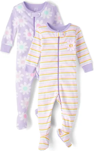 Miniatura 3 de The Children's Place baby-girls And Toddler Long Sleeve 100% Cotton Zip-front One Piece Footed Pajama