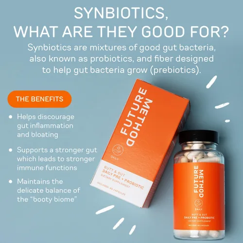 Miniatura 6 de FUTURE METHOD Prebióticos sinbióticos para hombres y mujeres - Suplemento probiótico y prebiótico para la digestión, inmunidad y regularidad