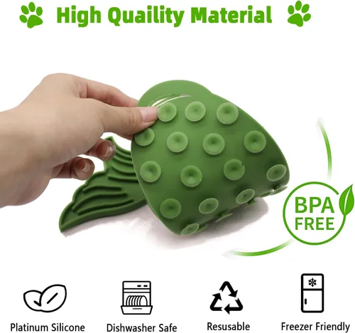 Miniatura 5 de Tapete para lamer perros y gatos, tapete antideslizante para lamer gatos con ventosas para reducir el aburrimiento, ideal para bañarse y arreglar