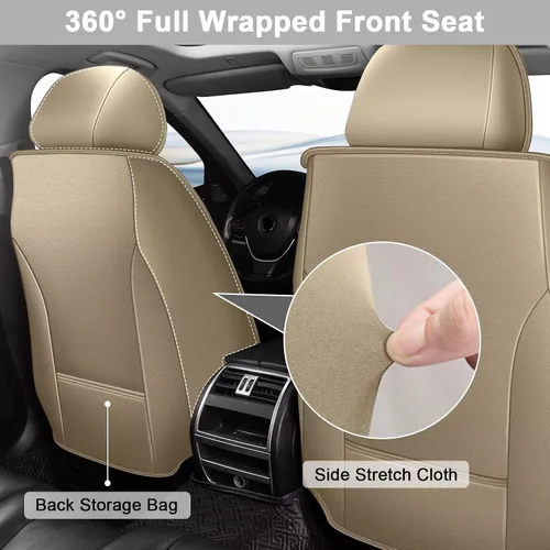 Miniatura 3 de TTX LIGHTING Juego completo de fundas de asiento de automóvil para Kia Sorento 2007-2026, funda protectora impermeable de piel sintética, compatible