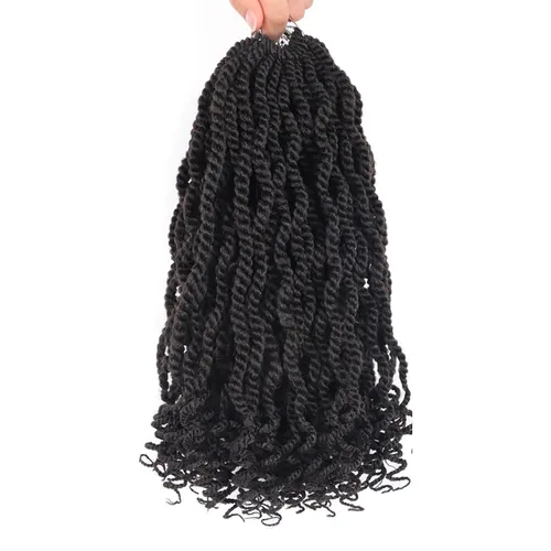 Miniatura 14 de Cabello rubio de ganchillo para mujeres negras, trenzas senegalesas onduladas de ganchillo de 12 pulgadas, trenzas kinky de ganchillo cortas 27613