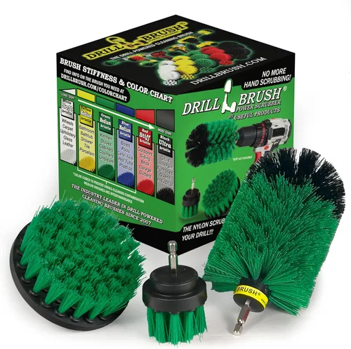 Useful Products - Juego de cepillos limpiadores de horno Drillbrush - Juego de cepillos de limpieza de cocina - Accesorios de cocina - Accesorio de