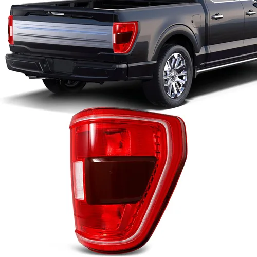 Luz trasera para Ford F150 F-150 XL 2021 2022 2023 21 22 23 Freno trasero (halógeno con punto ciego - R)