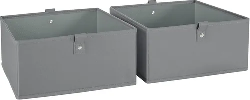Miniatura 14 de RiverRidge Juego de 6 contenedores de almacenamiento plegables para niños - Cajas de tela de 10.5"A x 5"Al con asas para organizador de armario y 6