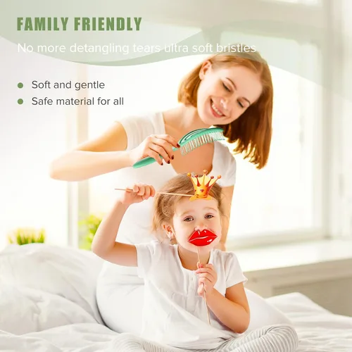 Miniatura 3 de SHINLEA Cepillo para el Cabello, Cepillo Desenredante Anti-Enredos, Cepillo Espiral para Cabello Húmedo y Seco, Mujeres, Hombres, Niños, Se Desliza