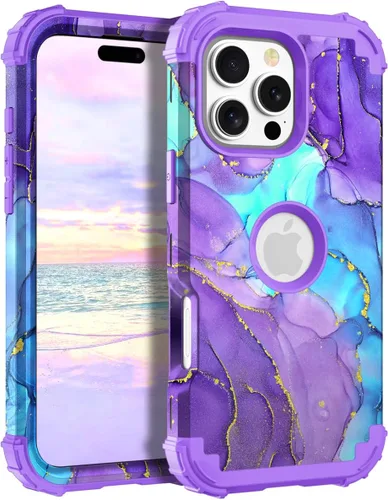 Miniatura 35 de Hocase Funda para iPhone SE 2022/2020, resistente a prueba de golpes, de plástico duro+goma de silicona, funda protectora híbrida para iPhone SE