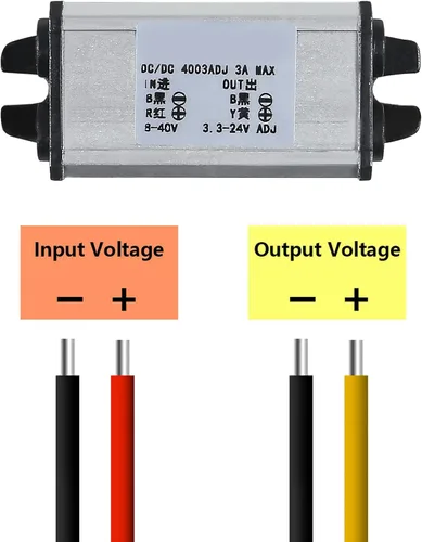 Miniatura 3 de Convertidor de voltaje de 8 V, 22 V a 3 V, 15 V CC, resistente al agua, CC reductor, regulador de voltaje, 3 A, convertidor de fuente