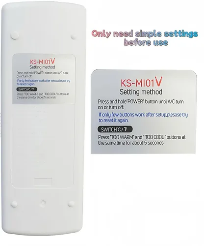 Miniatura 7 de Mando a distancia de repuesto universal compatible con aire acondicionado Mitsubishi Electric PKA-A12HA7 PKA-A18HA7 PKA-A24KA7 PKA-A30KA7 PKA-A36KA7