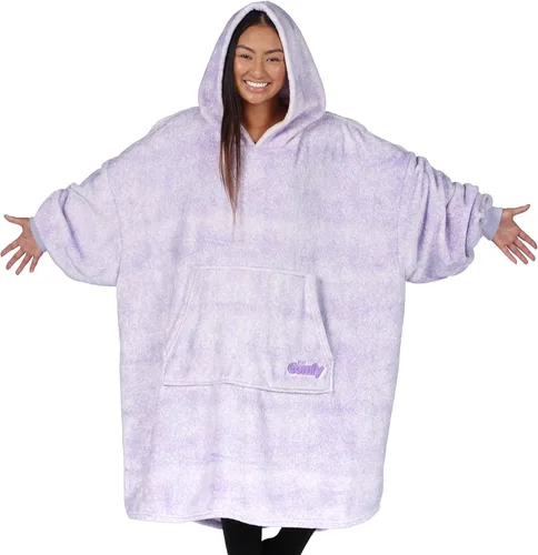 THE COMFY Dream | From Shark Tank | Patented | No Sherpa | Light Wearable Blanket Hoodie | Gift for Women & Men | One Size Púrpura jaspeado
