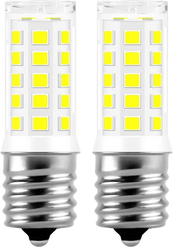 5304517886 Kei D28A Bombilla de repuesto para refrigerador, bombilla LED E17, bombilla congelador 3W AC100-130V luz diurna blanca, 2 paquetes