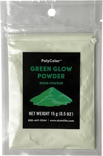 Miniatura 2 de PolyColor - Polvo de mica para kits de resina epoxi, 0.51 oz, 0.51 onzas, pigmento de efecto metálico verde para fundición de resina, artes y Brillo