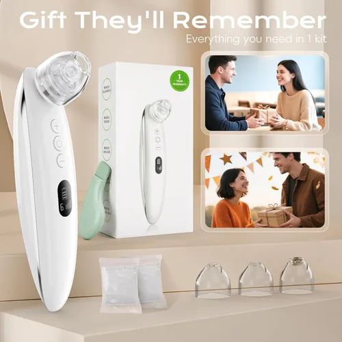 Miniatura 8 de Removedor de puntos negros faciales, extractor de puntos negros, herramienta de limpieza facial con ventosa recargable, kit de limpieza de poros