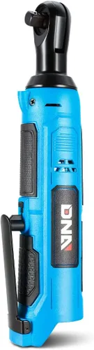DNA MOTORING TOOLS-00169 Llave de trinquete eléctrica inalámbrica de 12 V 3/8 pulgadas con interruptor de rotación hacia adelante/retroceso + luz de
