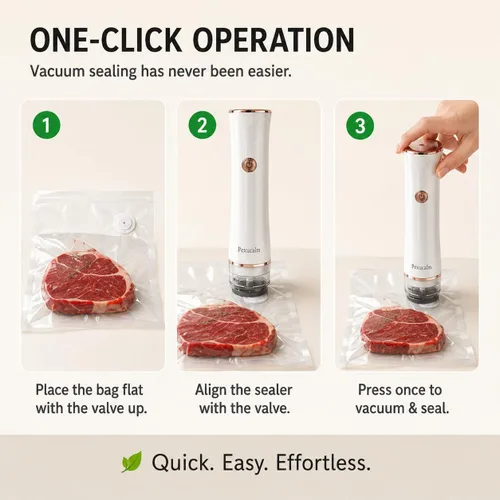 Miniatura 7 de Sellador al vacío portátil para alimentos con captura de líquido visible, incluye 30 bolsas (tamaño L mejorado), batería de 2000 mAh para más de 60