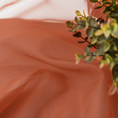 Miniatura 6 de MIULEE Cenefa de otoño para ventana, media ventana, cenefa de cortina transparente terracotta con bolsillo para barra, cortina de gasa extra ancha