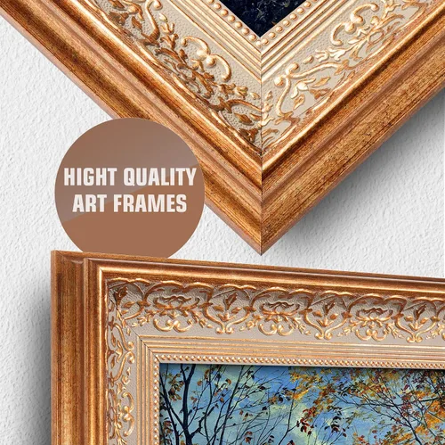 Miniatura 401 de A&T ARTWORK Campo de trigo con cipreses de Van Gogh Las reproducciones de arte clásico mundial, impresiones en lienzo giclée para decoración