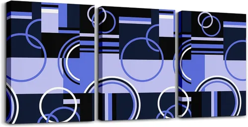 Miniatura 24 de Erosebridal Bohemian Wall Decor 12"x16" 3 Piece Country Southwestern Canvas Wall Art Boho Aztec Arrows Diamond Poster Print Black Gray Geometric
