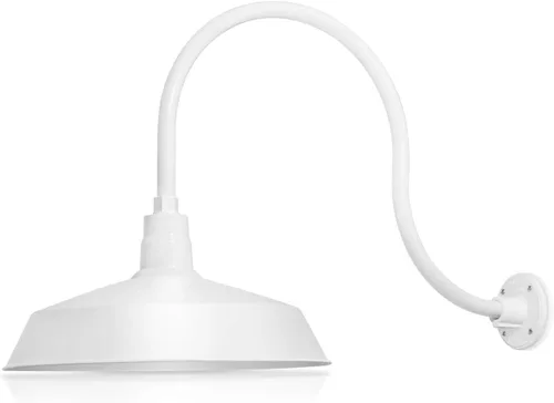 Miniatura 16 de 17 pulgadas. RLM Warehouse - Pantalla con brazo de cuello de cisne y bombilla Led A19 5000K de 9W